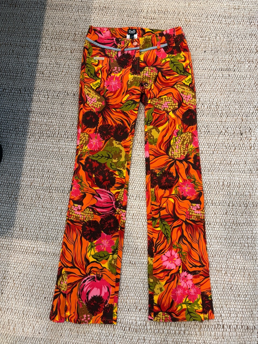 🍊 ARCHIVAL D&G Dolce & Gabbana Psychedelic Tropical Print Trousers
